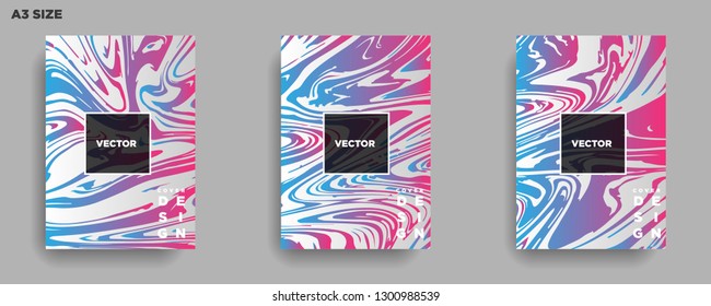 Mixture of acrylic paints. Liquid marble texture. Fluid art. Applicable for design cover, presentation, invitation, flyer, annual report, poster, desing packaging. Modern artwork - Vector