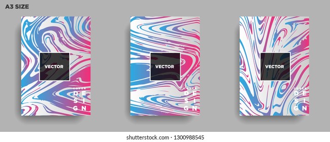 Mixture of acrylic paints. Liquid marble texture. Fluid art. Applicable for design cover, presentation, invitation, flyer, annual report, poster, desing packaging. Modern artwork - Vector