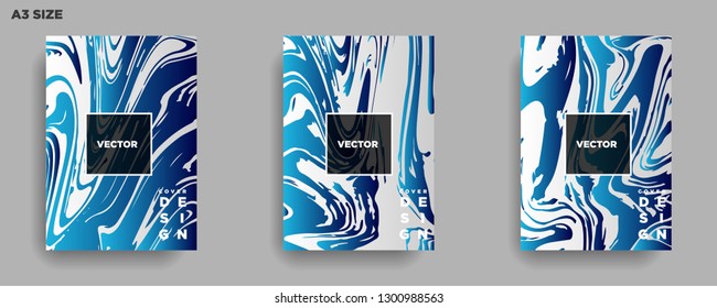 Mixture of acrylic paints. Liquid marble texture. Fluid art. Applicable for design cover, presentation, invitation, flyer, annual report, poster, desing packaging. Modern artwork - Vector