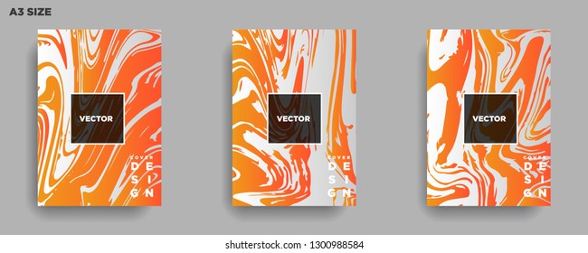 Mixture of acrylic paints. Liquid marble texture. Fluid art. Applicable for design cover, presentation, invitation, flyer, annual report, poster, desing packaging. Modern artwork - Vector