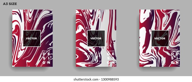 Mixture of acrylic paints. Liquid marble texture. Fluid art. Applicable for design cover, presentation, invitation, flyer, annual report, poster, desing packaging. Modern artwork - Vector