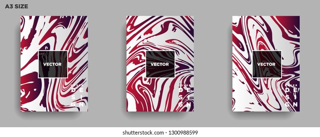 Mixture of acrylic paints. Liquid marble texture. Fluid art. Applicable for design cover, presentation, invitation, flyer, annual report, poster, desing packaging. Modern artwork - Vector