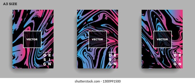 Mixture of acrylic paints. Liquid marble texture. Fluid art. Applicable for design cover, presentation, invitation, flyer, annual report, poster, desing packaging. Modern artwork - Vector