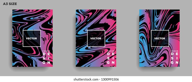 Mixture of acrylic paints. Liquid marble texture. Fluid art. Applicable for design cover, presentation, invitation, flyer, annual report, poster, desing packaging. Modern artwork - Vector