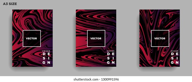 Mixture of acrylic paints. Liquid marble texture. Fluid art. Applicable for design cover, presentation, invitation, flyer, annual report, poster, desing packaging. Modern artwork - Vector