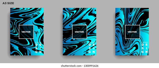Mixture of acrylic paints. Liquid marble texture. Fluid art. Applicable for design cover, presentation, invitation, flyer, annual report, poster, desing packaging. Modern artwork - Vector