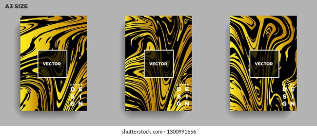 Mixture of acrylic paints. Liquid marble texture. Fluid art. Applicable for design cover, presentation, invitation, flyer, annual report, poster, desing packaging. Modern artwork - Vector