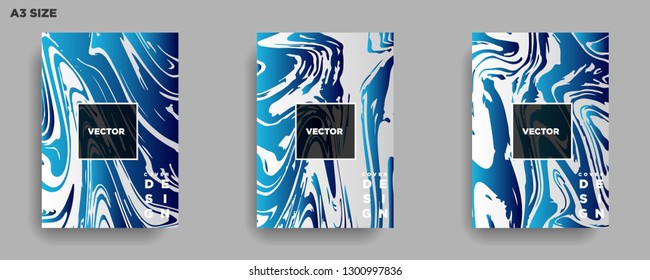 Mixture of acrylic paints. Liquid marble texture. Fluid art. Applicable for design cover, presentation, invitation, flyer, annual report, poster, desing packaging. Modern artwork - Vector
