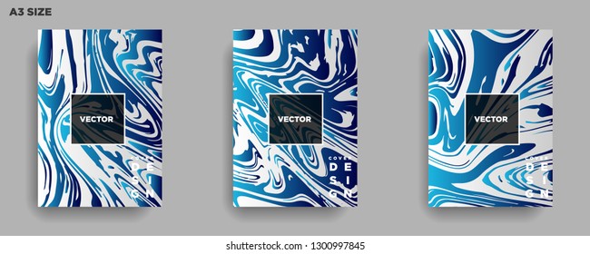 Mixture of acrylic paints. Liquid marble texture. Fluid art. Applicable for design cover, presentation, invitation, flyer, annual report, poster, desing packaging. Modern artwork - Vector