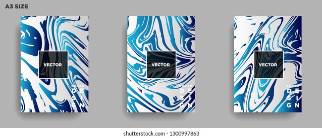 Mixture of acrylic paints. Liquid marble texture. Fluid art. Applicable for design cover, presentation, invitation, flyer, annual report, poster, desing packaging. Modern artwork - Vector