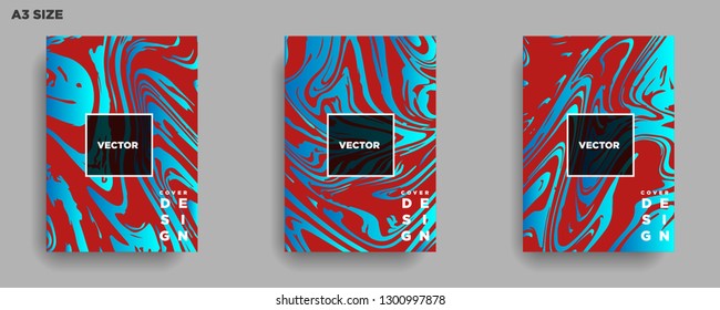 Mixture of acrylic paints. Liquid marble texture. Fluid art. Applicable for design cover, presentation, invitation, flyer, annual report, poster, desing packaging. Modern artwork - Vector