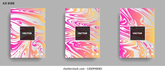 Mixture of acrylic paints. Liquid marble texture. Fluid art. Applicable for design cover, presentation, invitation, flyer, annual report, poster, desing packaging. Modern artwork - Vector