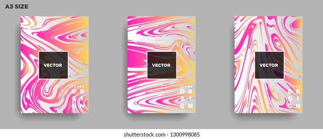 Mixture of acrylic paints. Liquid marble texture. Fluid art. Applicable for design cover, presentation, invitation, flyer, annual report, poster, desing packaging. Modern artwork - Vector
