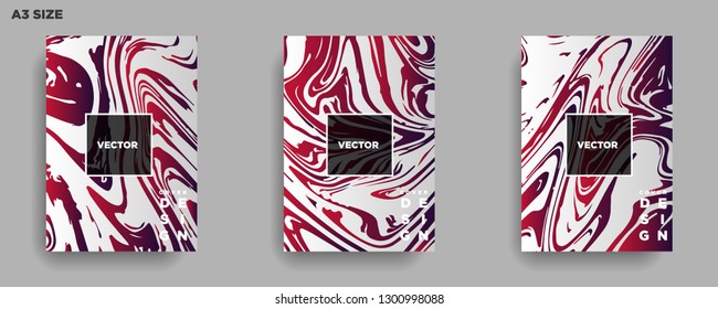 Mixture of acrylic paints. Liquid marble texture. Fluid art. Applicable for design cover, presentation, invitation, flyer, annual report, poster, desing packaging. Modern artwork - Vector