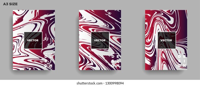 Mixture of acrylic paints. Liquid marble texture. Fluid art. Applicable for design cover, presentation, invitation, flyer, annual report, poster, desing packaging. Modern artwork - Vector