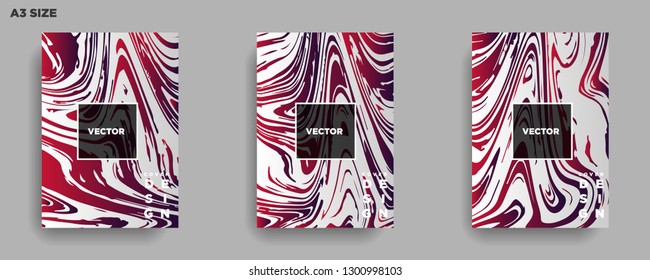 Mixture of acrylic paints. Liquid marble texture. Fluid art. Applicable for design cover, presentation, invitation, flyer, annual report, poster, desing packaging. Modern artwork - Vector