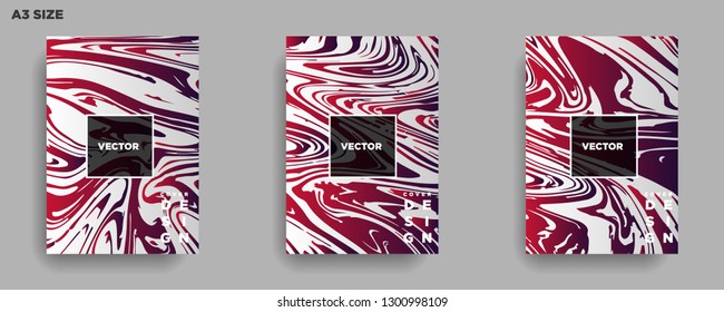 Mixture of acrylic paints. Liquid marble texture. Fluid art. Applicable for design cover, presentation, invitation, flyer, annual report, poster, desing packaging. Modern artwork - Vector