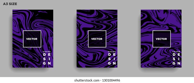 Mixture of acrylic paints. Liquid marble texture. Fluid art. Applicable for design cover, presentation, invitation, flyer, annual report, poster, desing packaging. Modern artwork - Vector