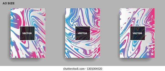 Mixture of acrylic paints. Liquid marble texture. Fluid art. Applicable for design cover, presentation, invitation, flyer, annual report, poster, desing packaging. Modern artwork - Vector