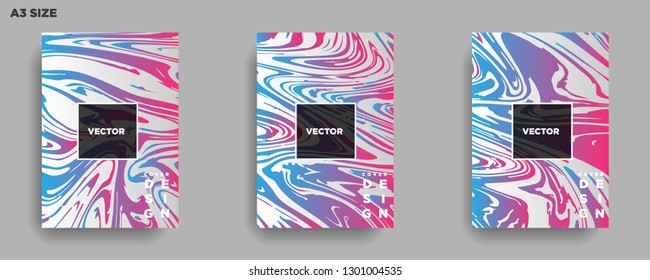 Mixture of acrylic paints. Liquid marble texture. Fluid art. Applicable for design cover, presentation, invitation, flyer, annual report, poster, desing packaging. Modern artwork - Vector