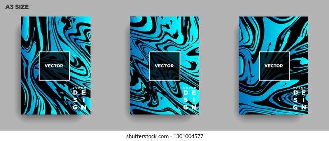 Mixture of acrylic paints. Liquid marble texture. Fluid art. Applicable for design cover, presentation, invitation, flyer, annual report, poster, desing packaging. Modern artwork - Vector