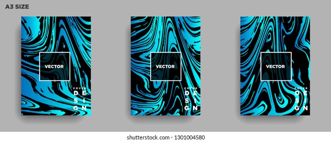 Mixture of acrylic paints. Liquid marble texture. Fluid art. Applicable for design cover, presentation, invitation, flyer, annual report, poster, desing packaging. Modern artwork - Vector