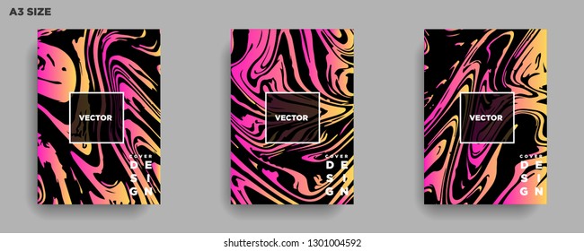 Mixture of acrylic paints. Liquid marble texture. Fluid art. Applicable for design cover, presentation, invitation, flyer, annual report, poster, desing packaging. Modern artwork - Vector