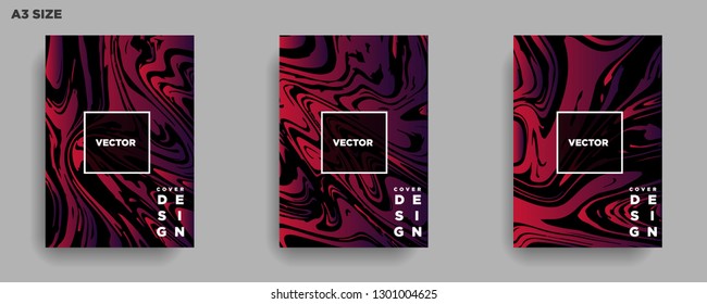 Mixture of acrylic paints. Liquid marble texture. Fluid art. Applicable for design cover, presentation, invitation, flyer, annual report, poster, desing packaging. Modern artwork - Vector
