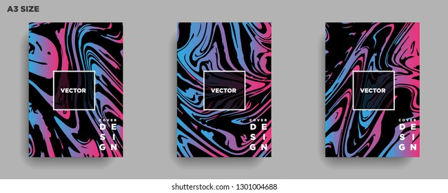 Mixture of acrylic paints. Liquid marble texture. Fluid art. Applicable for design cover, presentation, invitation, flyer, annual report, poster, desing packaging. Modern artwork - Vector