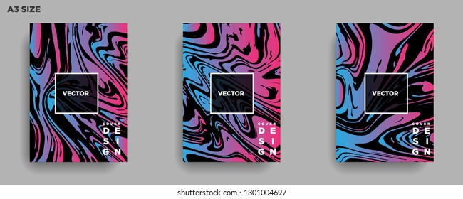 Mixture of acrylic paints. Liquid marble texture. Fluid art. Applicable for design cover, presentation, invitation, flyer, annual report, poster, desing packaging. Modern artwork - Vector