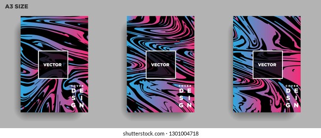 Mixture of acrylic paints. Liquid marble texture. Fluid art. Applicable for design cover, presentation, invitation, flyer, annual report, poster, desing packaging. Modern artwork - Vector