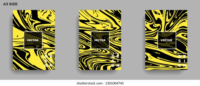 Mixture of acrylic paints. Liquid marble texture. Fluid art. Applicable for design cover, presentation, invitation, flyer, annual report, poster, desing packaging. Modern artwork - Vector