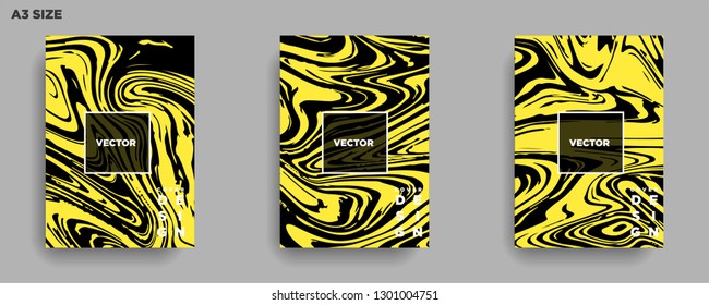 Mixture of acrylic paints. Liquid marble texture. Fluid art. Applicable for design cover, presentation, invitation, flyer, annual report, poster, desing packaging. Modern artwork - Vector