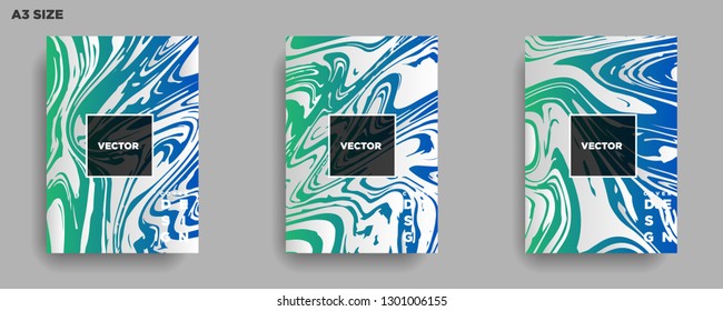 Mixture of acrylic paints. Liquid marble texture. Fluid art. Applicable for design cover, presentation, invitation, flyer, annual report, poster, desing packaging. Modern artwork - Vector