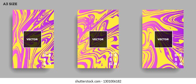 Mixture of acrylic paints. Liquid marble texture. Fluid art. Applicable for design cover, presentation, invitation, flyer, annual report, poster, desing packaging. Modern artwork - Vector