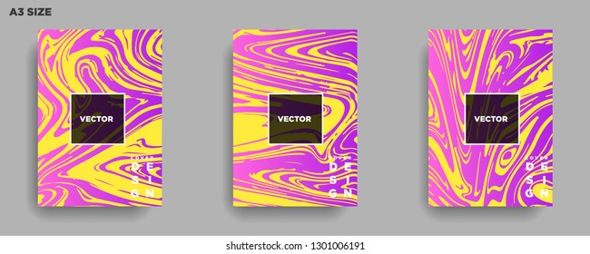 Mixture of acrylic paints. Liquid marble texture. Fluid art. Applicable for design cover, presentation, invitation, flyer, annual report, poster, desing packaging. Modern artwork - Vector