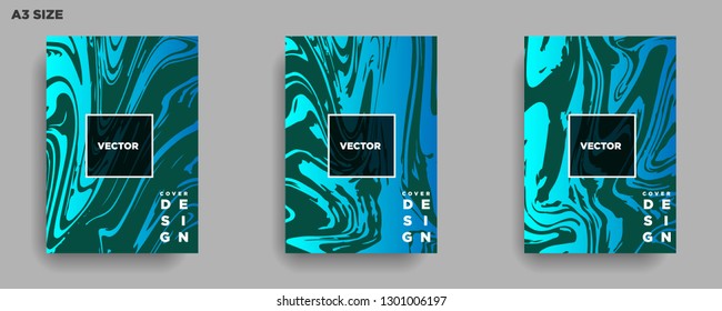 Mixture of acrylic paints. Liquid marble texture. Fluid art. Applicable for design cover, presentation, invitation, flyer, annual report, poster, desing packaging. Modern artwork - Vector