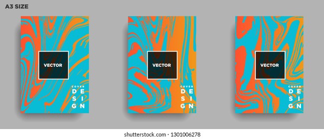 Mixture of acrylic paints. Liquid marble texture. Fluid art. Applicable for design cover, presentation, invitation, flyer, annual report, poster, desing packaging. Modern artwork - Vector