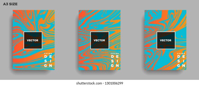 Mixture of acrylic paints. Liquid marble texture. Fluid art. Applicable for design cover, presentation, invitation, flyer, annual report, poster, desing packaging. Modern artwork - Vector