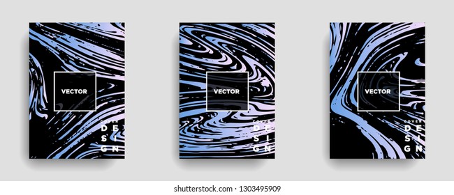 Mixture of acrylic paints. Liquid marble texture. Fluid art. Applicable for design cover, presentation, invitation, flyer, annual report, poster, desing packaging. Modern artwork - Vector