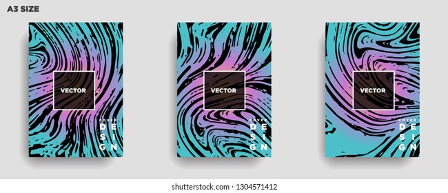 Mixture of acrylic paints. Liquid marble texture. Fluid art. Applicable for design cover, presentation, invitation, flyer, annual report, poster, desing packaging. Modern artwork - Vector