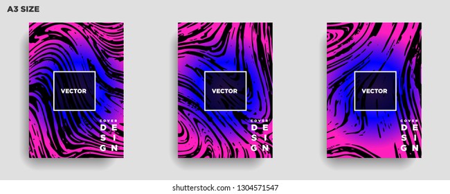 Mixture of acrylic paints. Liquid marble texture. Fluid art. Applicable for design cover, presentation, invitation, flyer, annual report, poster, desing packaging. Modern artwork - Vector