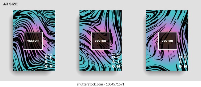 Mixture of acrylic paints. Liquid marble texture. Fluid art. Applicable for design cover, presentation, invitation, flyer, annual report, poster, desing packaging. Modern artwork - Vector