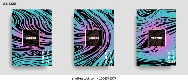 Mixture of acrylic paints. Liquid marble texture. Fluid art. Applicable for design cover, presentation, invitation, flyer, annual report, poster, desing packaging. Modern artwork - Vector