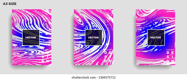 Mixture of acrylic paints. Liquid marble texture. Fluid art. Applicable for design cover, presentation, invitation, flyer, annual report, poster, desing packaging. Modern artwork - Vector