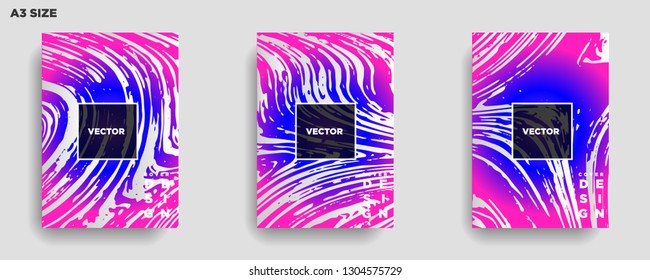 Mixture of acrylic paints. Liquid marble texture. Fluid art. Applicable for design cover, presentation, invitation, flyer, annual report, poster, desing packaging. Modern artwork - Vector