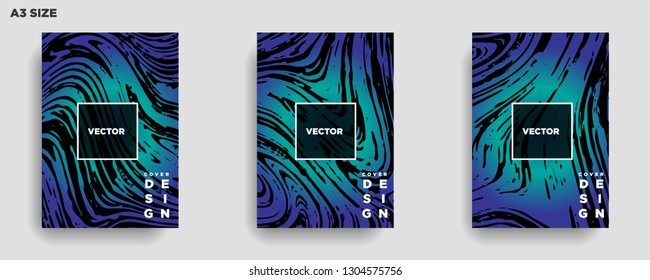 Mixture of acrylic paints. Liquid marble texture. Fluid art. Applicable for design cover, presentation, invitation, flyer, annual report, poster, desing packaging. Modern artwork - Vector