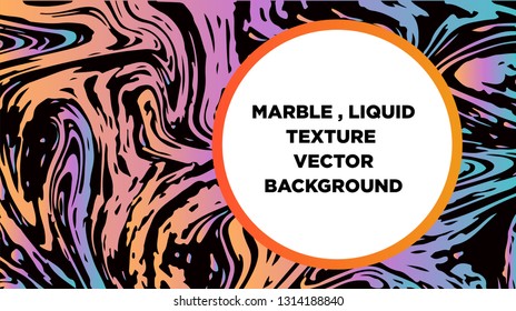 Mixture of acrylic paints. Liquid marble texture. Fluid art. Applicable for design cover, presentation, invitation, flyer, annual report, poster and business card, desing packaging - Vector