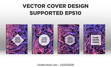 Mixture of acrylic paints. Liquid marble texture. Fluid art. Applicable for design cover, presentation, invitation, flyer, annual report, poster and business card, desing packaging - Vector