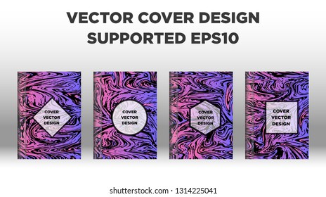 Mixture of acrylic paints. Liquid marble texture. Fluid art. Applicable for design cover, presentation, invitation, flyer, annual report, poster and business card, desing packaging - Vector